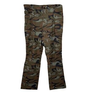 Wrangler Outdoor Camo Cargo Pants Men 38x32 Zip Pockets Utility